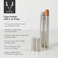 thumbnail image 3 of Viski Cigar Holder with 2oz Flask for Liquor, Whiskey, Vodka, Gifts for Men, 3 of 7