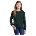 thumbnail image 2 of Port & Company Youth Long Sleeve Core Cotton T-Shirt Dark Green X-Small, 2 of 6