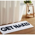 thumbnail image 1 of Xiasky White Get Naked Bath Mat Long Bathroom Rugs Cute Preppy Room Decor Bathroom Runner Rug for Tub and Shower,Machine Washable,18\u201dx47\u201d, 1 of 6