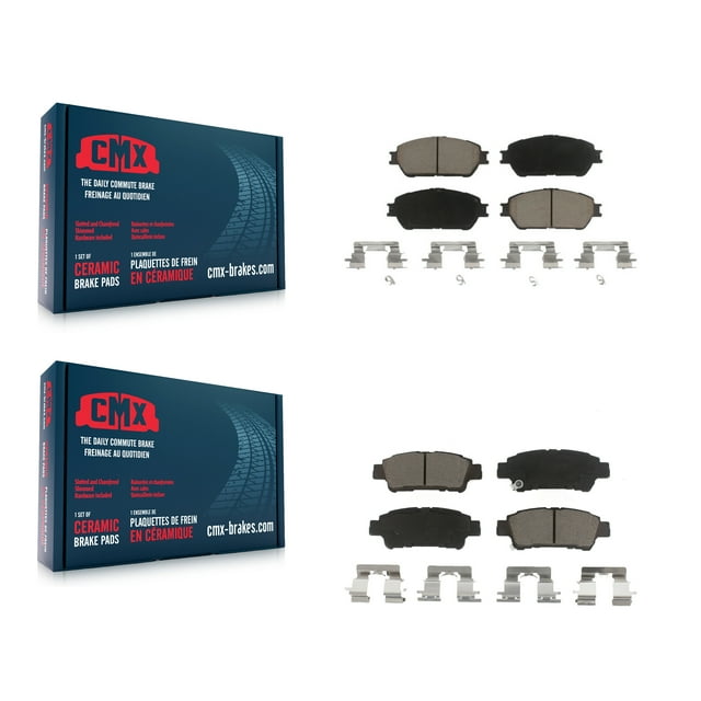 CMX Front Rear Ceramic Brake Pads Kit for Car 2004-2010 Toyota Sienna KCX-100499