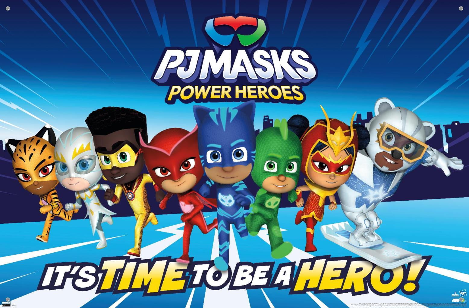 PJ Masks - Power Heroes Group Wall Poster, 22.375
