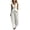 White, variant on MLCDZ Women's 2 Piece Outfits Cotton Linen V Neck Button Ruffle Hem Tops and Casual Wide Leg Pants Set with Pockets Lightweight Outdoor Party Set