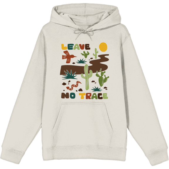 Adventure Society Leave No Trace Sand Adult Long Sleeve Hoodie-Medium