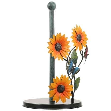 GOOHOCHY  Paper Towels Holder Iron Sunflower Design Butterfly