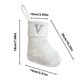 thumbnail image 3 of Calcetines navideños de seda blanca brillante, calcetines con letras de 23 cm, calcetines decorativos para chimenea, colgantes, 3 of 6