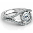 thumbnail image 2 of Evil Eye Ring Half Bezel Diamond Engagement Ring 2.1 Ct Diamond 14K White Gold Over, 2 of 2
