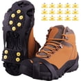 thumbnail image 1 of Clavos para zapatos, garras para zapatos, crampones para zapatos en invierno con un paquete de 15 clavos de nieve de repuesto, 1 of 7