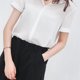 thumbnail image 4 of Camisa de gasa Mujer Blusa de manga corta de verano Top informal suelto, Blanco, XXL Speravity AP001402-05B, 4 of 7