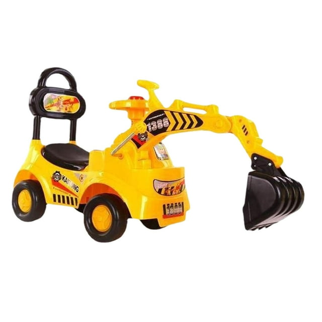 Vehículos de construcción, juguete de ingeniería, regalo de cumpleaños, pistas de carreras Amarillo