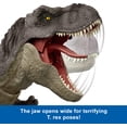 thumbnail image 3 of Jurassic World Rebirth Figura de Acción Tiranosaurio Rex, Juguete de Dinosaurio, Ataque de Mordida T-Rex, 3 of 5