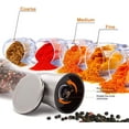 thumbnail image 3 of Salt and Pepper Grinder Set Combo - Black Pepper,Herb Shakers Mill Refillable Manual - Stainless Steel Lid - Adjustable Coarseness - Glass Material- Fits in Home,Kitchen,Barbecue, 3 of 8