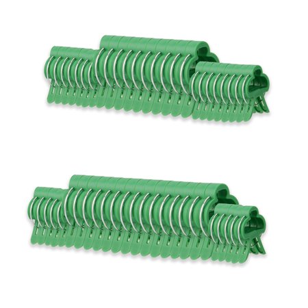 EEEkit 50pcs PP Plant Clips for Supporting Tomato Stems, Vegetable Stalks, Flower Vines, Green