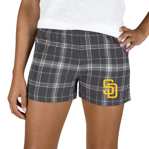 Women's Concepts Sport Charcoal/Gray San Diego Padres Ultimate Flannel Shorts