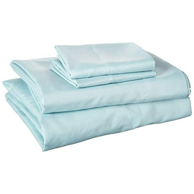 Sleep Philosophy Copper Touch Cuivre Infusé Odeur Anti-Bactérienne Réduisant les Rides et Décolorer la Literie Hypollergénique Résistant Ensemble de Feuilles, Grand Size, Aqua 4 Pièces