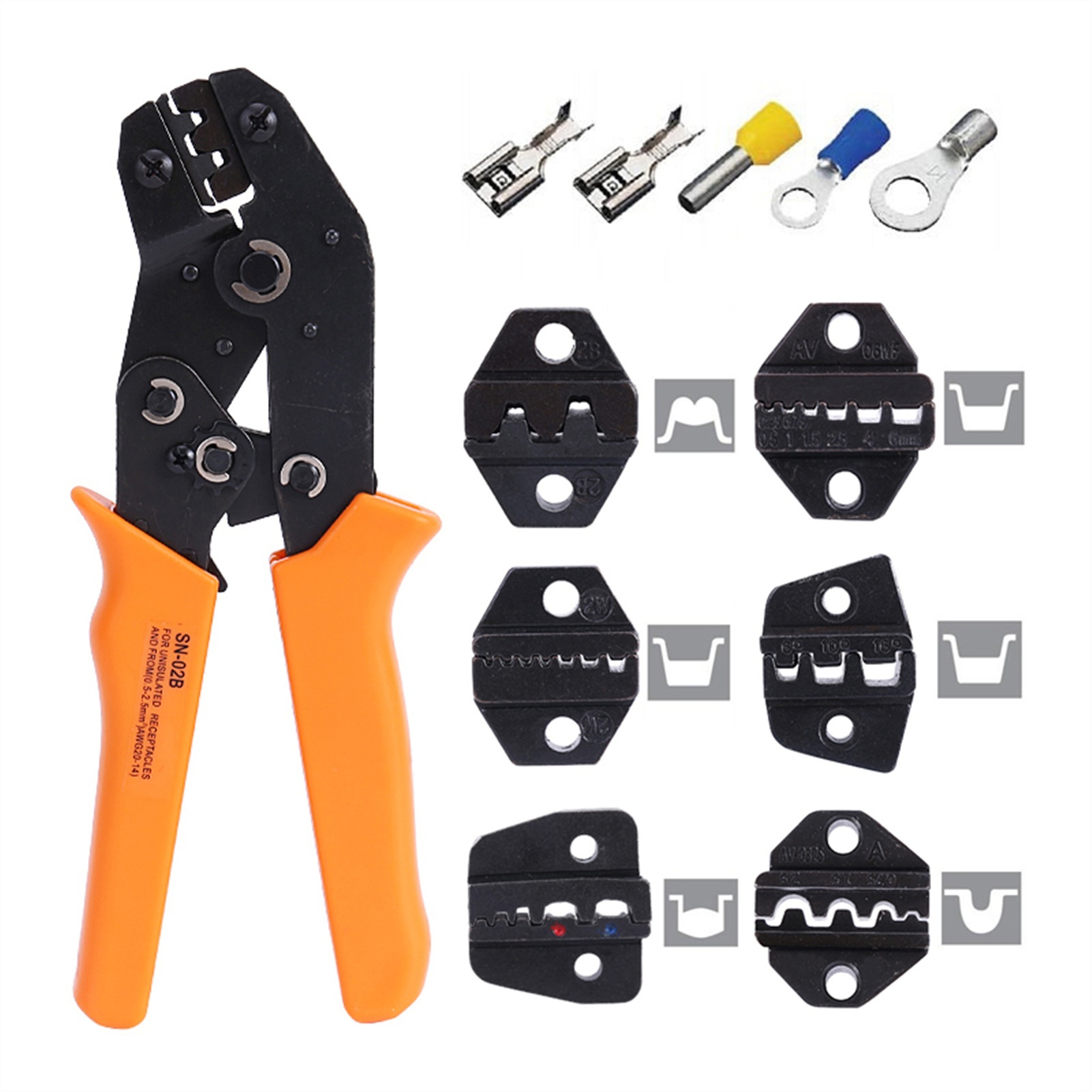 Crimper Non Insulated Insulated Terminal And Connectors Crimping Pliers Cable Cutter Wire Stripper Hand Tools For An Electrician ,Durability That Lasts