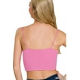 thumbnail image 3 of Zenana Women's & Juniors Double Layered Spahgetti Strap Scoop Neck Cami Cropped Bra Tank Top, 3 of 3