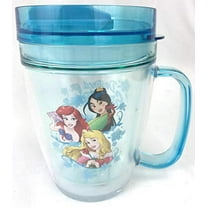 Disney Princess Travel Tumbler Mug Cup With Handle (blue)