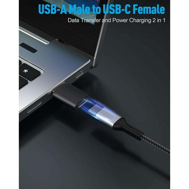 Adaptateur USB C vers USB, 4 Pack Adaptateur USB C Femelle vers USB Mâle,  Adaptateur USB C vers USB 3.0 Type C Compatible avec iPhone 14/13/12/11/X