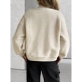 thumbnail image 6 of Womens Short Faux Fur Shearling Jacket Fall Winter Full Zip with Pockets Coats with Pocket Light Brown M, 6 of 7