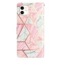 thumbnail image 4 of Allytechgroup Pattern Wallet Flip Case for iPhone 11, Premium PU Leather Kickstand Card Slots Cover Case with Wrist Strap Magnetic Clasp Shockproof Anti-Scratch Case, Pink Marble, 4 of 8