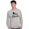 thumbnail image 4 of Big Little Spoons Cute Matching Set Men's Long Sleeve Tee T Shirt Brisco Brands S, 4 of 4