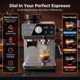 thumbnail image 6 of MOEFO Espresso Machine with Grinder, 20 Bar Programmable Semi-Automatic Coffee Maker, Visual Pressure Gauge & Touchscreen, Compact Design with 44-Grind Settings, Make Americano, Latte, 6 of 9