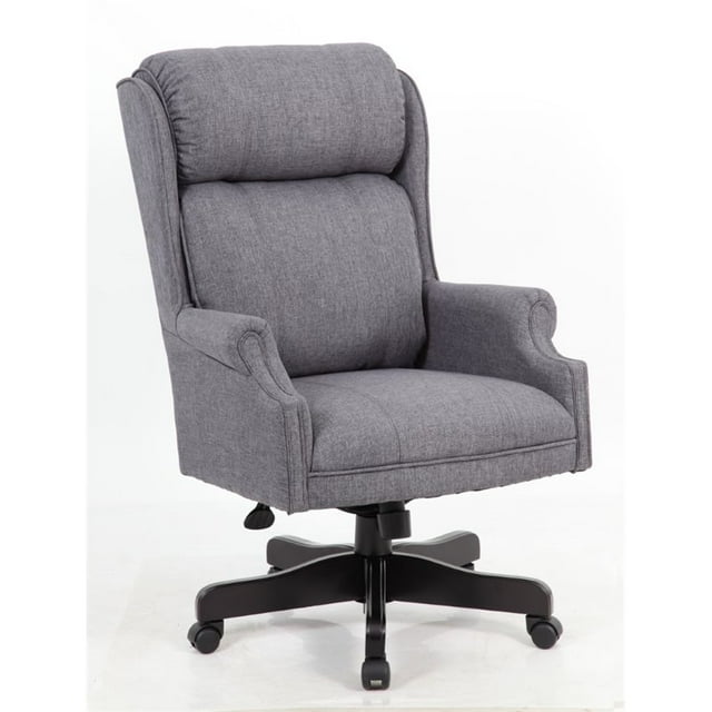 Boss High Back Executive Chair in Slate Gray Commercial Grade Linen