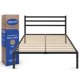thumbnail image 1 of Magma Life Base de Cama King Size con Cabecera de Metal Resistente, Plataforma con Espacio de Almacenamiento, Fácil Armado, Soporte Antideslizante para Colchón, Diseño Moderno y Duradero, Estabilidad, 1 of 5