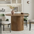 thumbnail image 5 of Round Dining Table for 4-6 People, Circle Kitchen Table for Dining Room, Fluted Dining Kitchen Table, 5 of 8