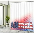thumbnail image 5 of Ambesonne American Shower Curtain, Ombre USA Map Stars, 69"Wx84"L, Red Blue White, 5 of 5