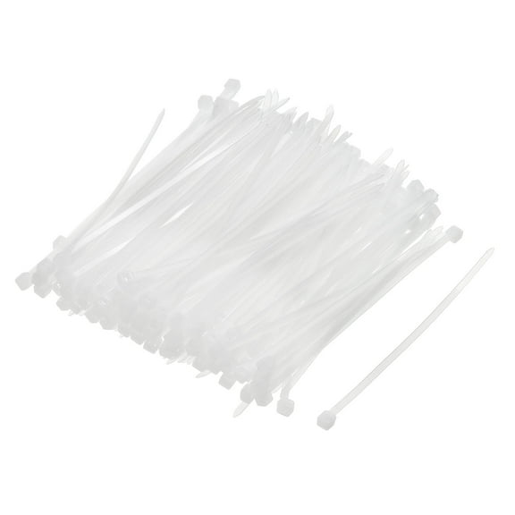 Uxcell 4 inch White Zip Ties, 500Pcs Cable Ties Nylon Strip Zip Wire Cable Heavy Duty Tie Fastener Off for Outdoor Use