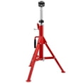 thumbnail image 2 of VEVOR 1300LB Pipe Jack Stand, Adjustable 28-52" Height, 2-Ball Transfer V-Head, 6mm Thick, Folding Legs, 1107S-Type, Ideal for Welding, 2 of 12