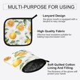 thumbnail image 3 of Yayeee Oven Mitts and Pot Holder Set of 4 Heat Resistant Kitchen Gloves Baking Hot Pad, Orange Bees, 3 of 5