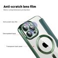 thumbnail image 7 of Compatible with iPhone 13 14 15 16 Case with Magnetic Ring Stand [Compatible with Mag-Safe] [Full Camera Lens Protector] Soft Plating Phone Case for iPhone Green, 7 of 7
