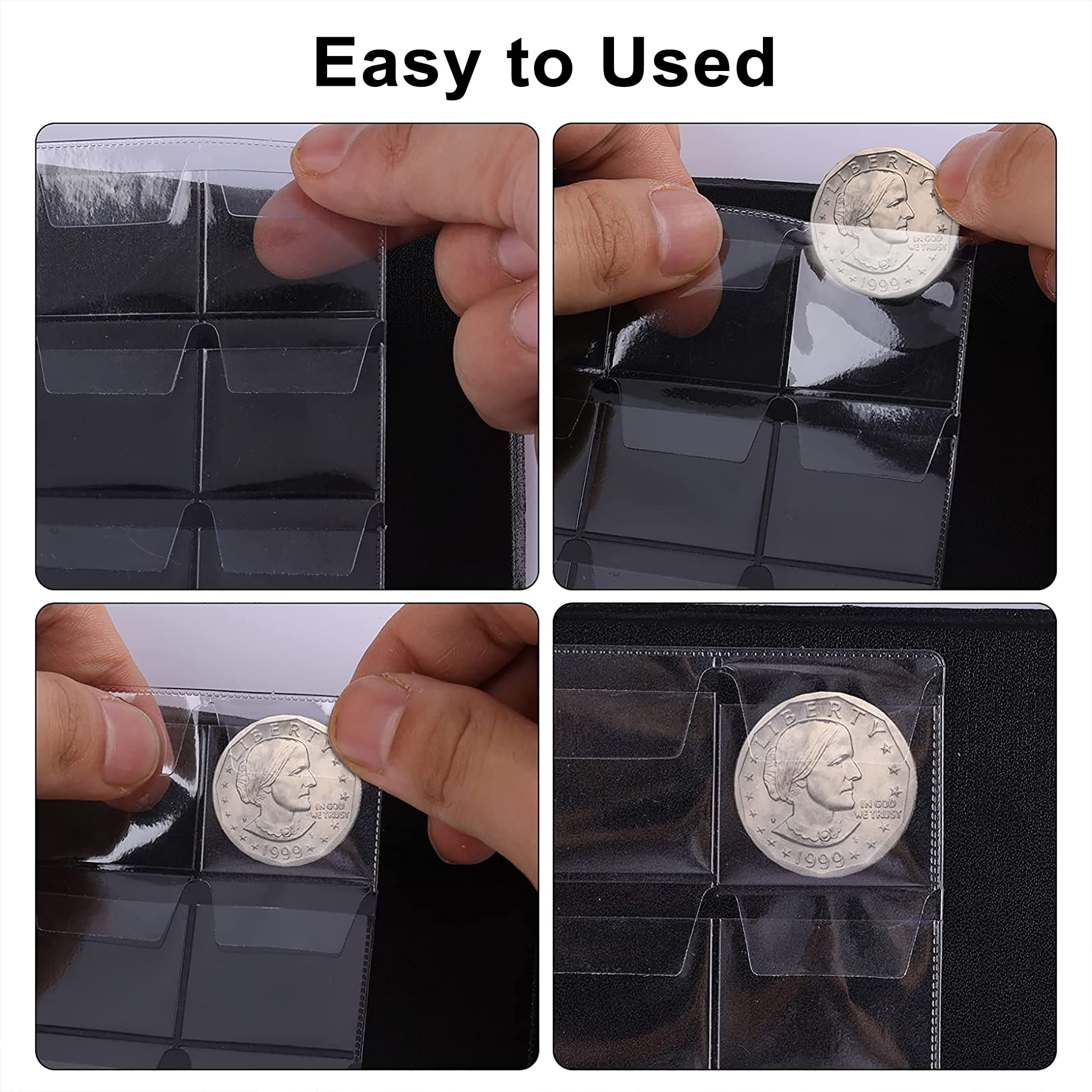 TSV Coin Album Collection Book, Waterproof PVC Pages, 480