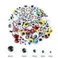 LotFancy 1100Pcs Googly Eyes Self Adhesive for Crafts, Plastic Wiggle Eyes MultiColor