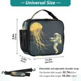 thumbnail image 2 of WOBOGO Jellyfish and Astronaut Tote Lunch Bag High Quality Insulated Aluminium Film For Cold with Adjustable Shoulder Strap 11.2×9.8×3.5in, 2 of 7