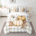 thumbnail image 2 of Manfei Autumn Harvest Pumpkin 7-Piece Twin Bedding Sets,Rustic Farmhouse Cabin Bedding Comforter Set,Geometric Plaid Sheet Sets For Girl Boys,Microfiber Bedroom Decor Reversible, 2 of 8