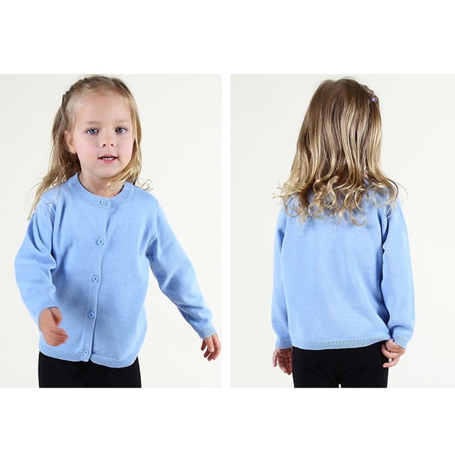 DPTALR Toddler Girl&boy Baby Infant Kids And Winter Sweater Candy Color Cardigan Solid Color Small Cardigan Children's Sweater