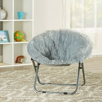 Mainstays Blair Plush Faux-Fur Kids Saucer Chair, Multiple Colors