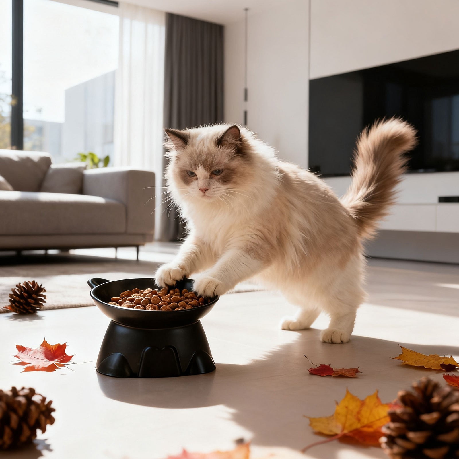 YiJuHui 2pcs Elevated Cat Food Bowl with Wide Shallow Design, Anti-Whisker Fatigue, Ergonomic Raised Feeder for Healthy Digestion and Comfortable Eating, Non-Slip Pet Dish for Mess-Free Feeding
