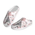 thumbnail image 2 of Lsque Paris Pattern Womens Comfort Cotton on Scuff With Memory Foam and Anti-skid Sole Slipper-39/40, 2 of 7