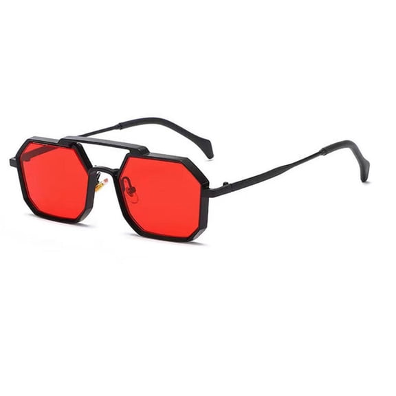 Double Beam Metal Large Frame Sunglasses Fashion Women Men Sun Glasses Luxury Mirror Eyewear