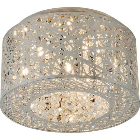 ET2 E21300 Inca 7-Bulb Flush Mount Indoor Ceiling Fixture - Metal Shade Included