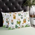 thumbnail image 4 of Cute Cartoon Throw Pillow Covers, Cat Butterfly Spring Floral Botanical Soft Breathable Pillow Cases with Invisible Zipper for Sleeping, Toddler Pillowcases for Couch Bed Sofa Chair 12x20 Inches, 4 of 6