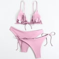 thumbnail image 4 of DGMIOCS Women's Ruffled Bikini Tummy Control Bikini Set Pink M, 4 of 7