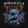 thumbnail image 2 of Junior's Lilo & Stitch 80s Rocker Stitch Sweatshirt Charcoal Heather 2X Large, 2 of 4