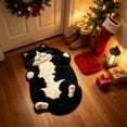 thumbnail image 4 of Cute Cat Shaped Plush Area Rug 15.75" x 23.62", Soft Polyester Non-Slip Decorative Floor Mat, Washable Novelty Pet-Themed Carpet for Bedroom Bathroom Entryway Home Decor, 4 of 6