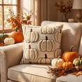 thumbnail image 4 of WWC Thanksgiving Throw Pillow Covers, 17x17 inch Soft Thicken Pumpkin Pillowcases, Fall Decor Cushion Covers for Thanksgiving Couch and Living Room, 4 of 6