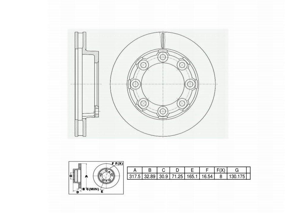 Winstop Brake Rotor, Front WS231868, Chevrolet K20 1986-1975
